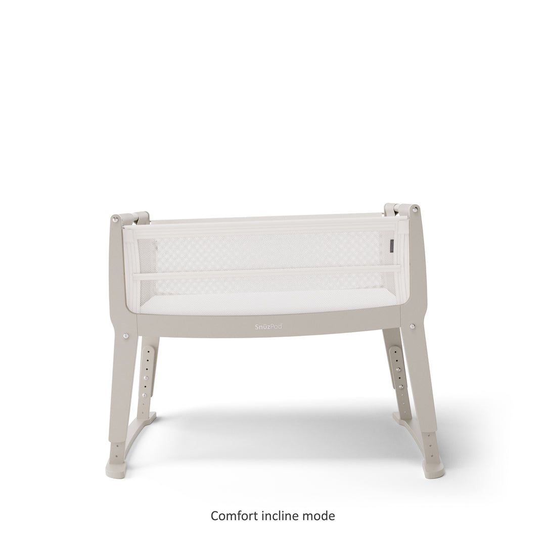 SnuzPod Studio Bedside Crib with mattress - Oslo Grey