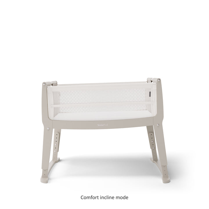 SnuzPod Studio Bedside Crib with mattress - Oslo Grey