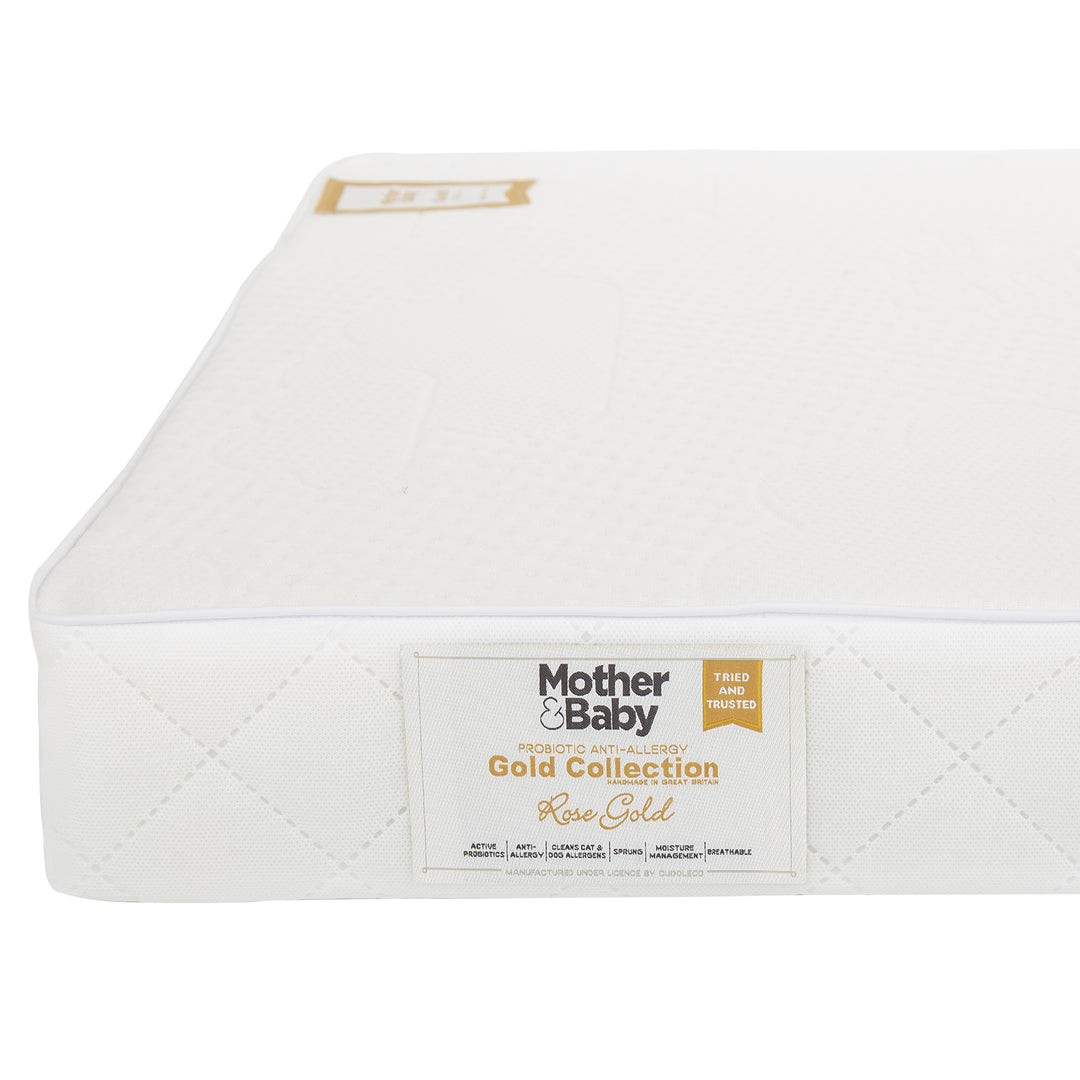 Mother&Baby Rose Gold Anti Allergy Sprung Cot Bed Mattress