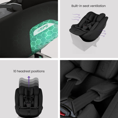 Silver Cross Approach Plus 360 Car Seat - Iconic Black