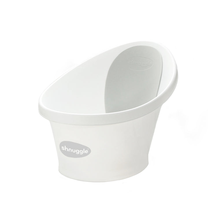 Shnuggle Bath - White With Grey Backrest