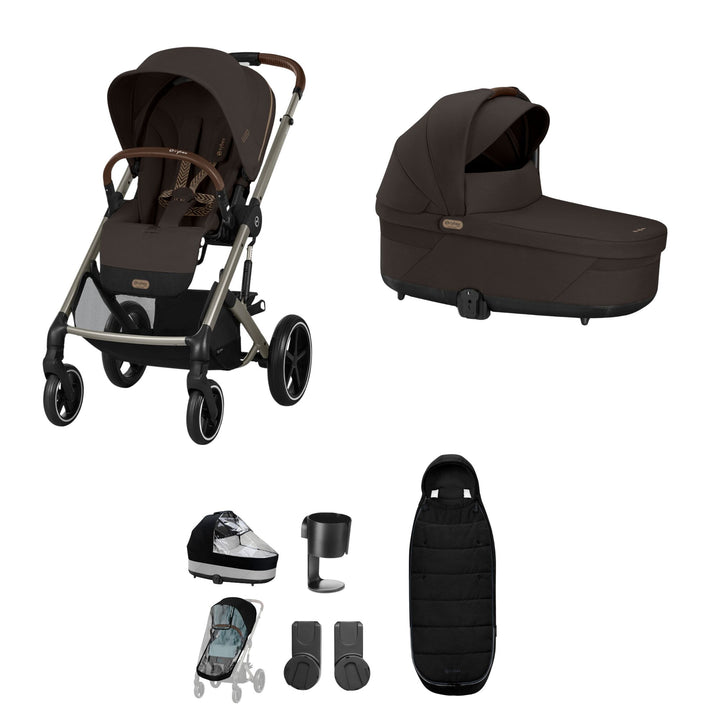 Cybex Balios S Lux Essential Bundle - Chocolate Brown