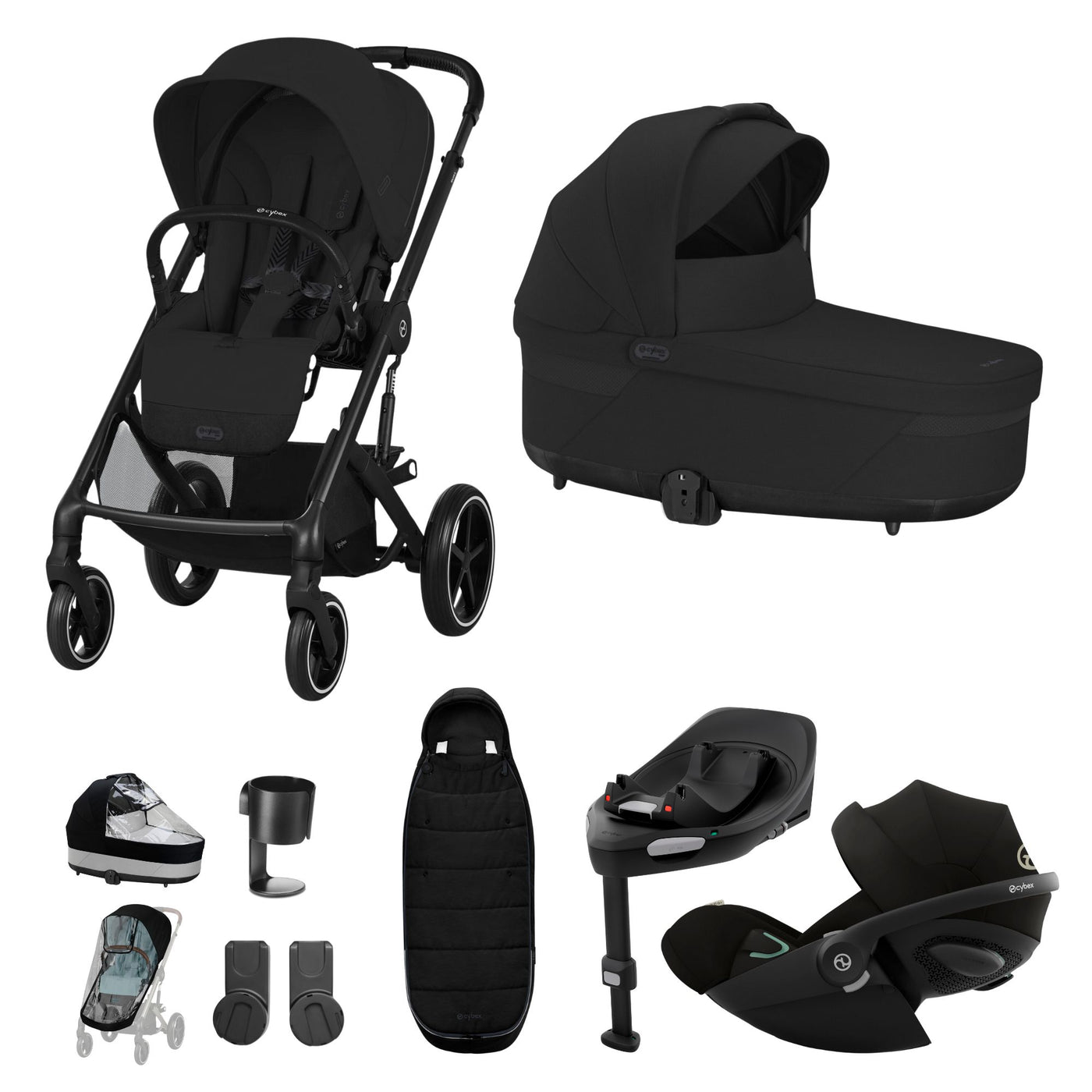 Cybex Balios S Lux Cloud G Plus Bundle - Moon Black