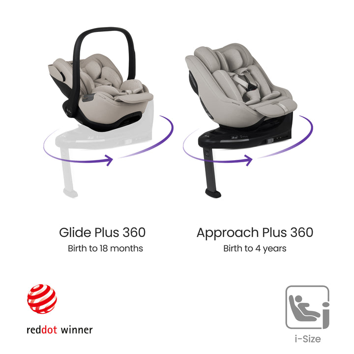 Silver Cross Breez Ultimate Family 360 Car Seat Bundle - Champagne