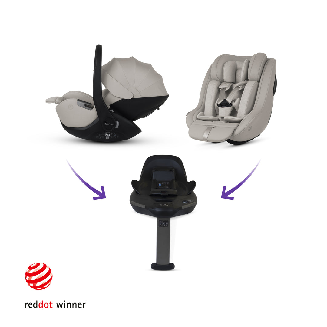 Silver Cross Breez Ultimate Family 360 Car Seat Bundle - Champagne