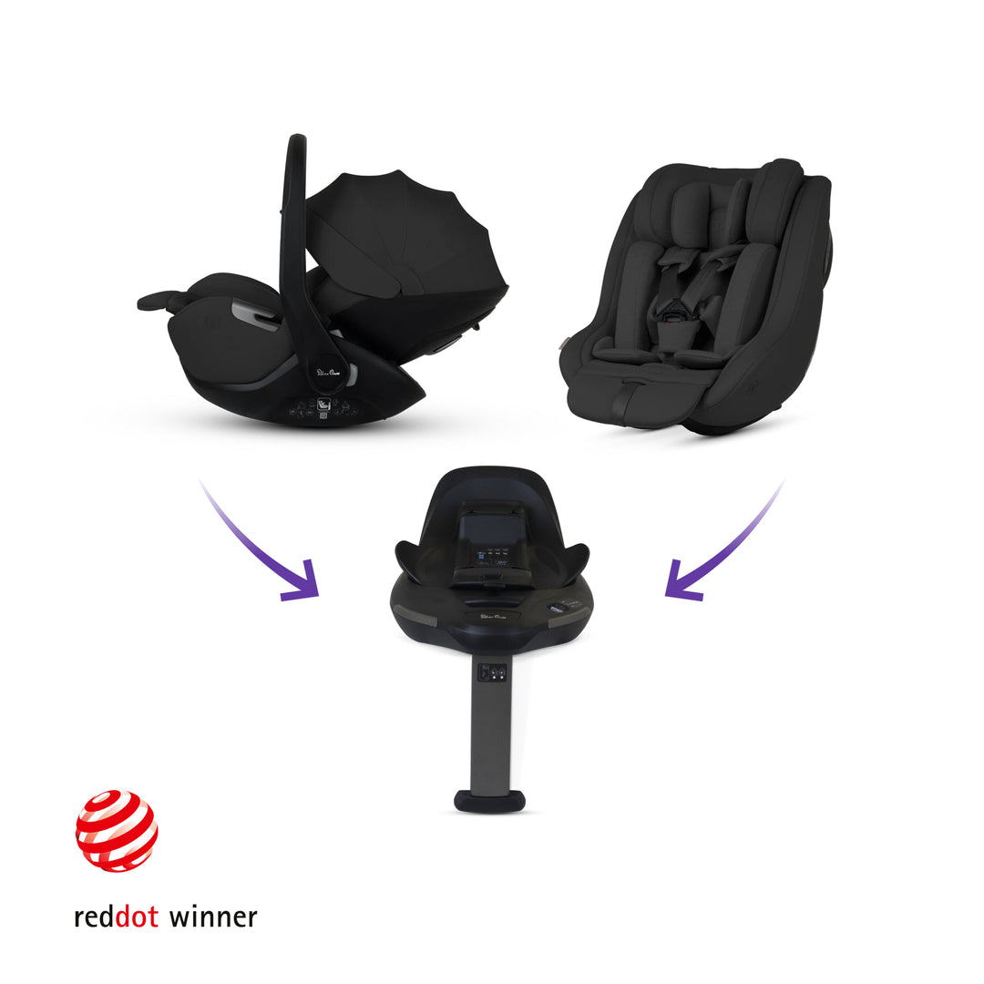 Silver Cross Breez Ultimate Family 360 Car Seat Bundle - Onyx
