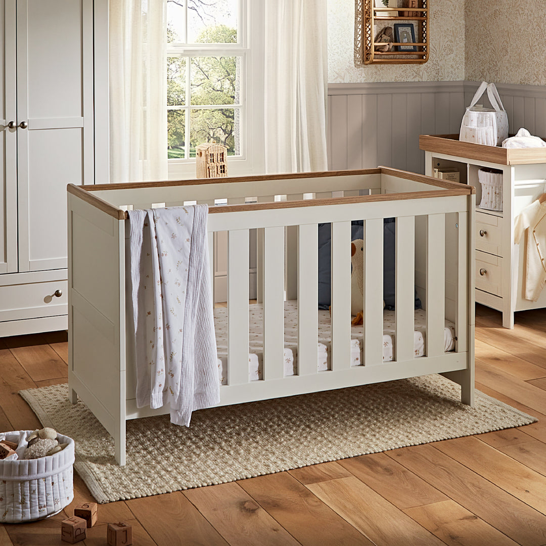CuddleCo Burford 3 Pce Set - White & Oak