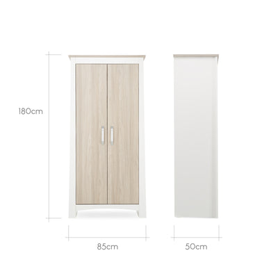 CuddleCo Ada Wardrobe - White/Ash