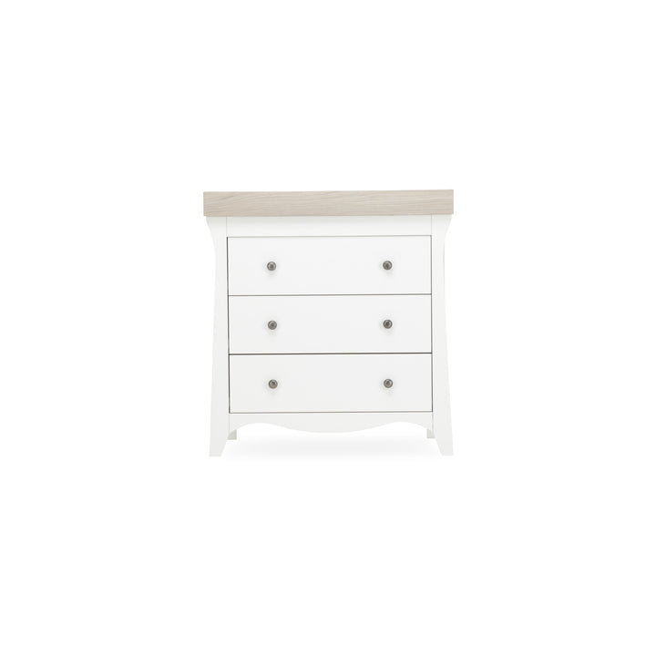 CuddleCo Clara 3 Drawer Dresser & Changer - White/Ash