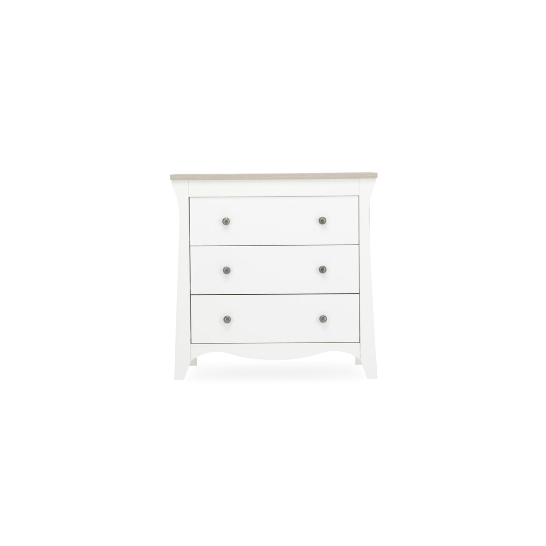 CuddleCo Clara 3 Drawer Dresser & Changer - White/Ash