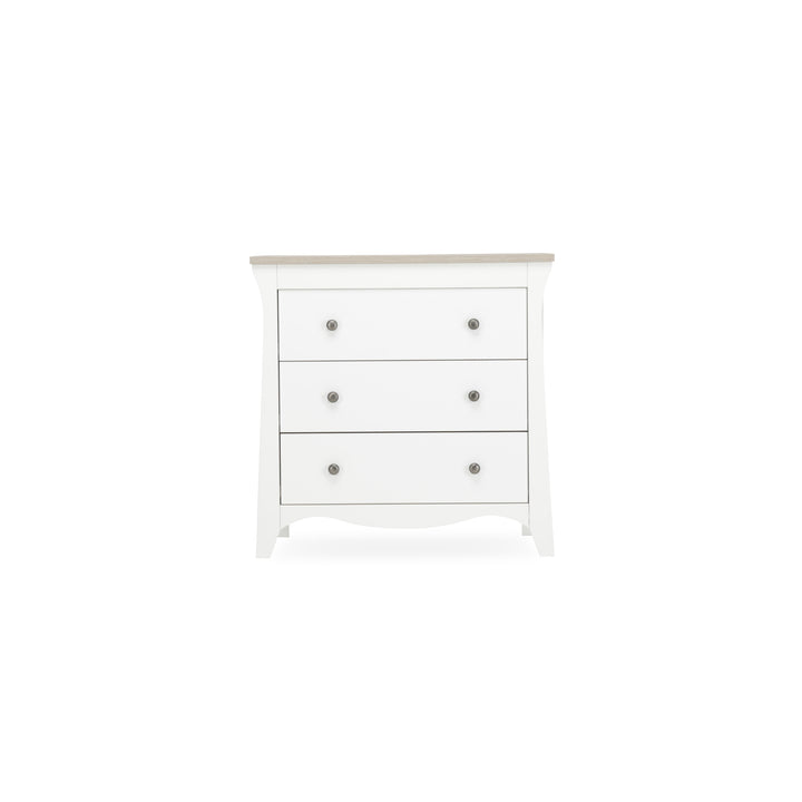 CuddleCo Clara 3 Drawer Dresser & Changer - White/Ash