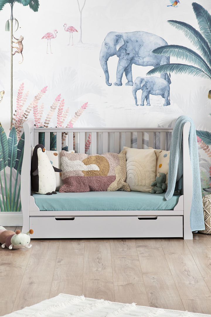 OBaby Stamford Mini Cot Bed - Warm Grey