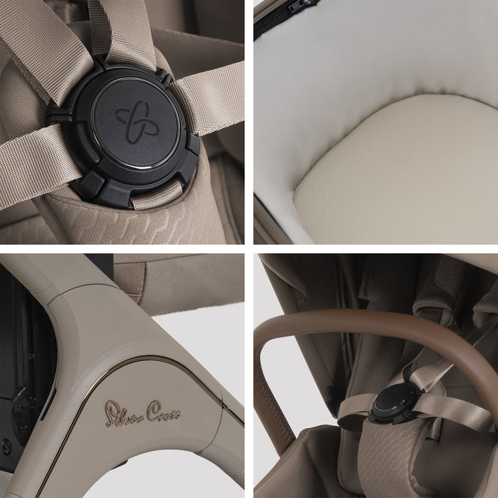 Silver Cross Cove 2 Cybex Cloud T Car Seat Bundle - Champagne
