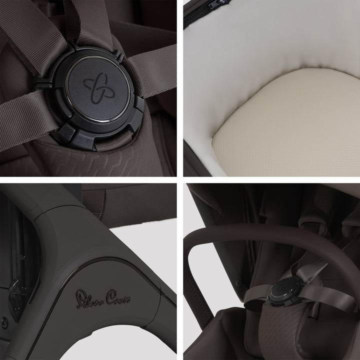 Silver Cross Cove 2 Maxi-Cosi Pebble Slide Pro Car Seat Bundle - Chocolate