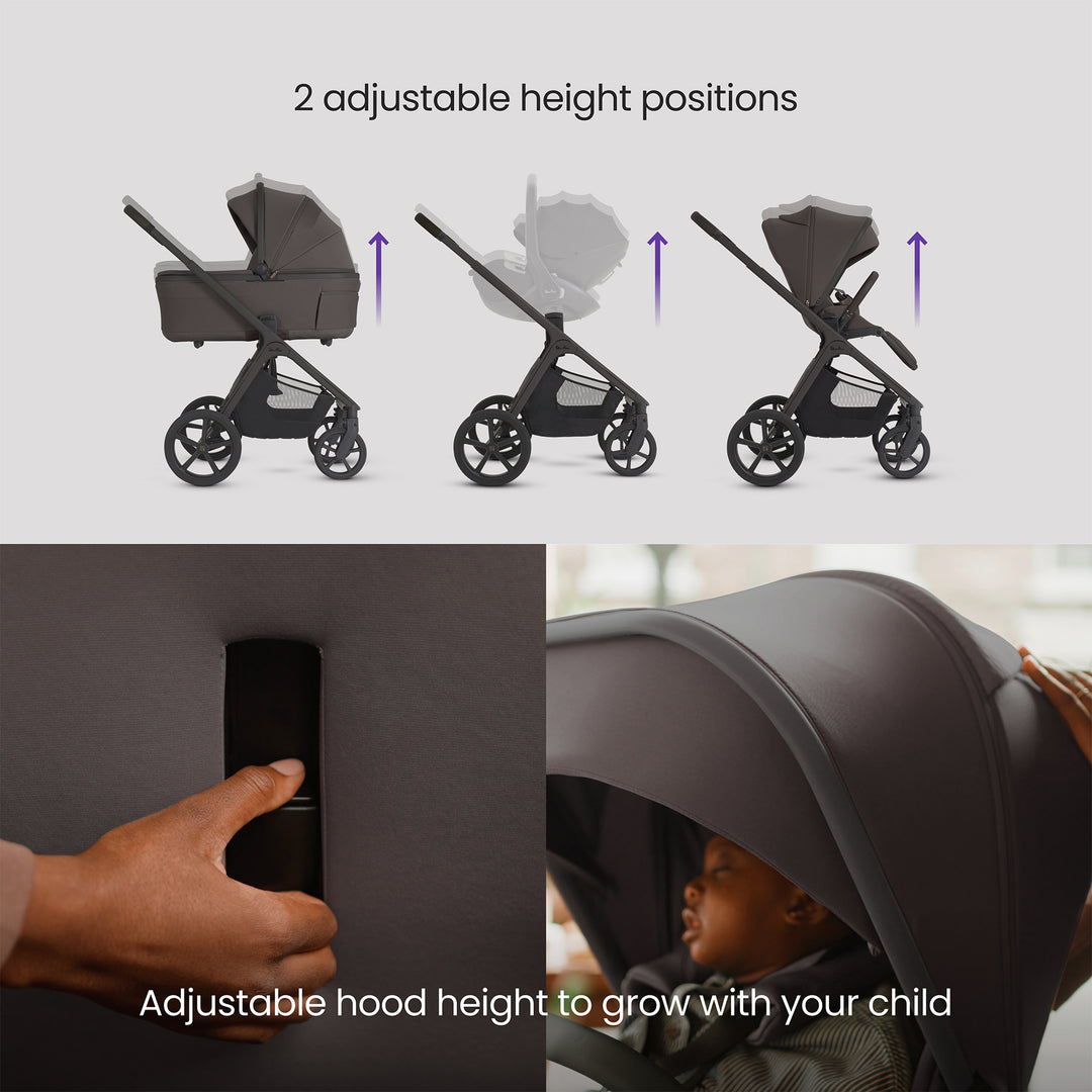 Silver Cross Cove 2 Maxi-Cosi Pebble Slide Pro Car Seat Bundle - Chocolate