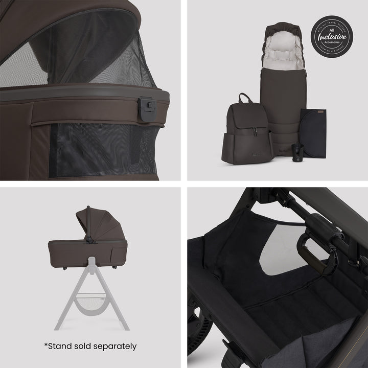 Silver Cross Cove 2 Cybex Cloud T Car Seat Bundle - Chocolate