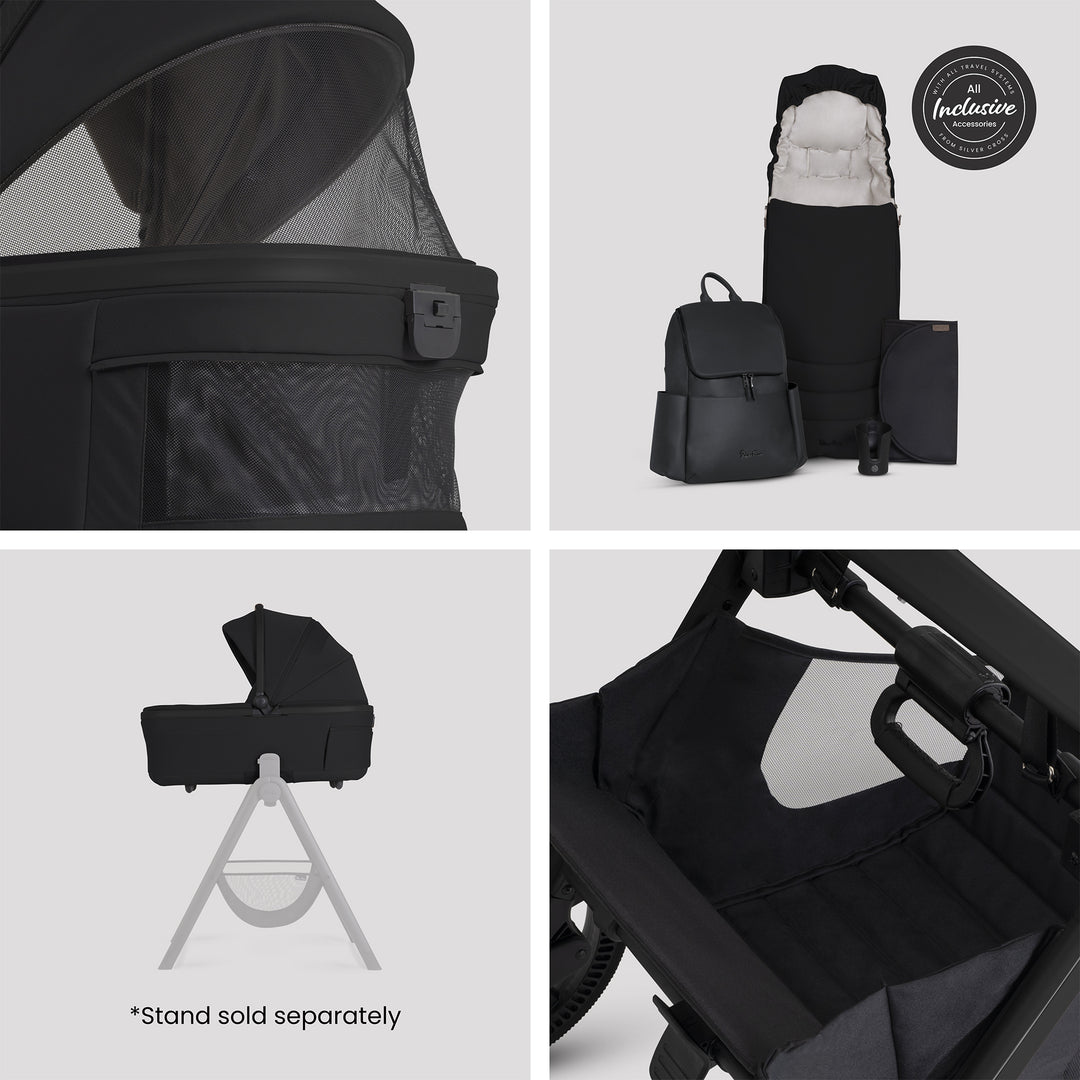 Silver Cross Cove 2 Cybex Cloud T Car Seat Bundle - Onyx