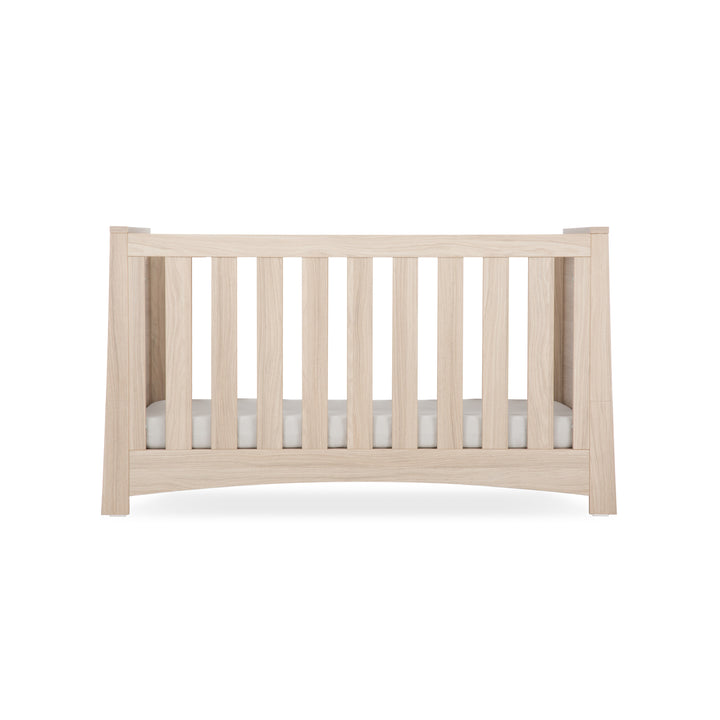 CuddleCo Isla 3pc Set 3 Drawer Dresser, Cot Bed & Wardrobe - Ash