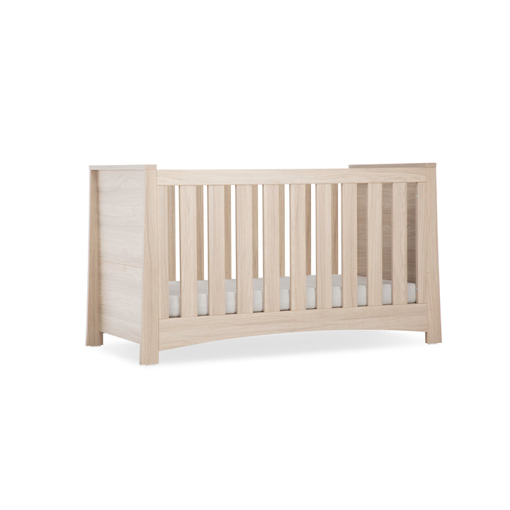 CuddleCo Isla 3pc Set 3 Drawer Dresser, Cot Bed & Wardrobe - Ash