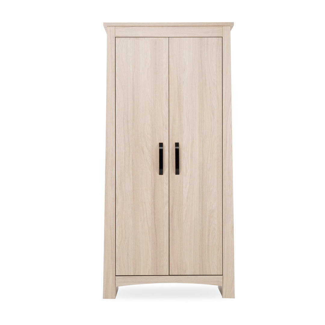 CuddleCo Isla 3pc Set 3 Drawer Dresser, Cot Bed & Wardrobe - Ash