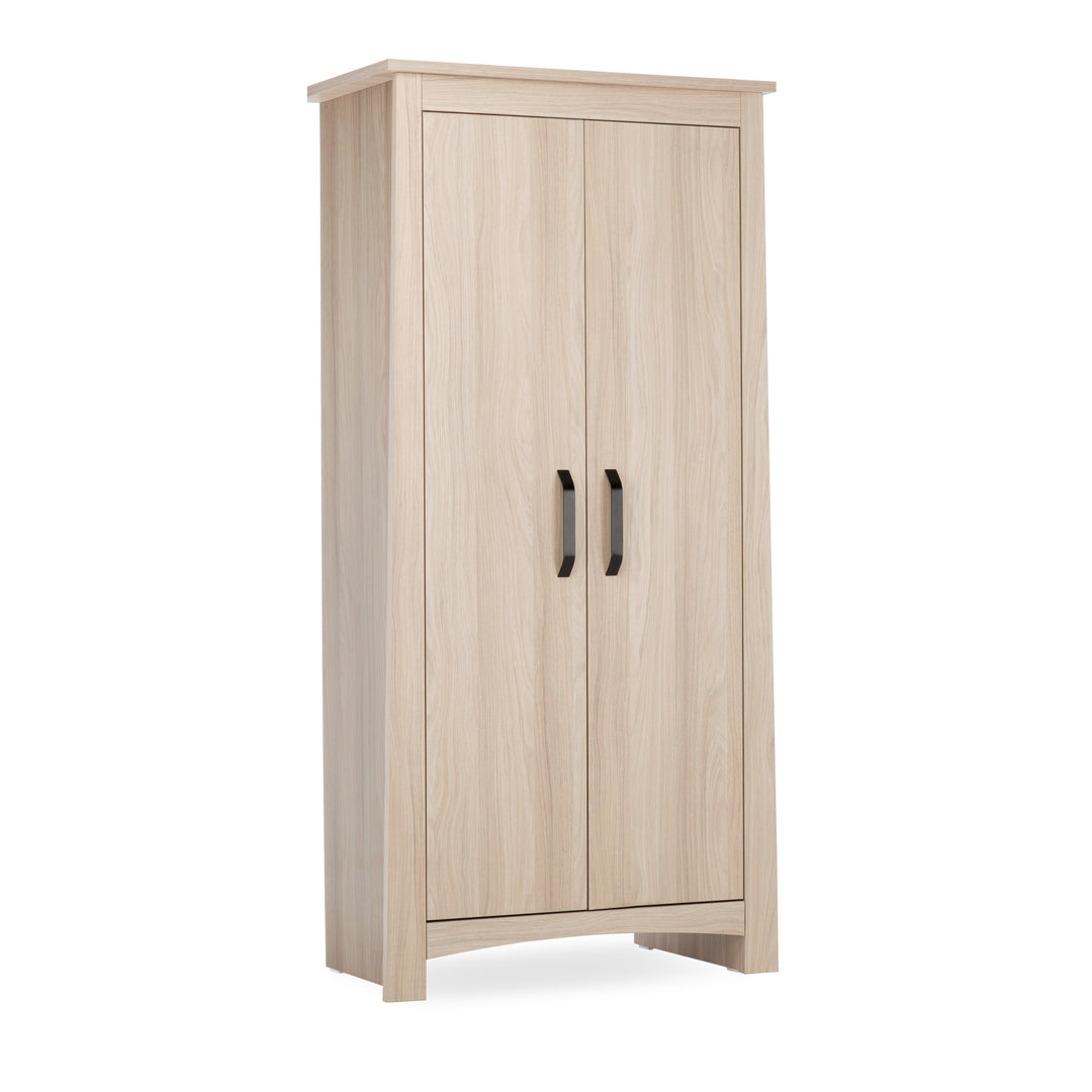 CuddleCo Isla 3pc Set 3 Drawer Dresser, Cot Bed & Wardrobe - Ash