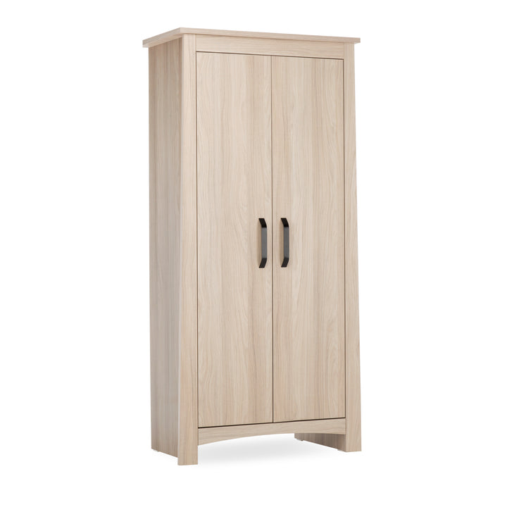CuddleCo Isla 3pc Set 3 Drawer Dresser, Cot Bed & Wardrobe - Ash