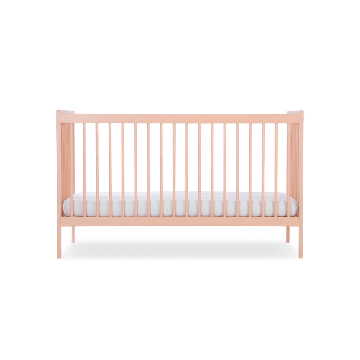 CuddleCo Nola 3pc Changer, Cot Bed and Clothes Rail - Soft Blush