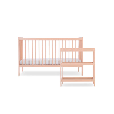 CuddleCo Nola 2pc Changer and Cot Bed - Soft Blush