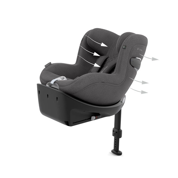 Cybex Sirona Ti i-Size 360° Car Seat with ISOFIX Base - Mirage Grey