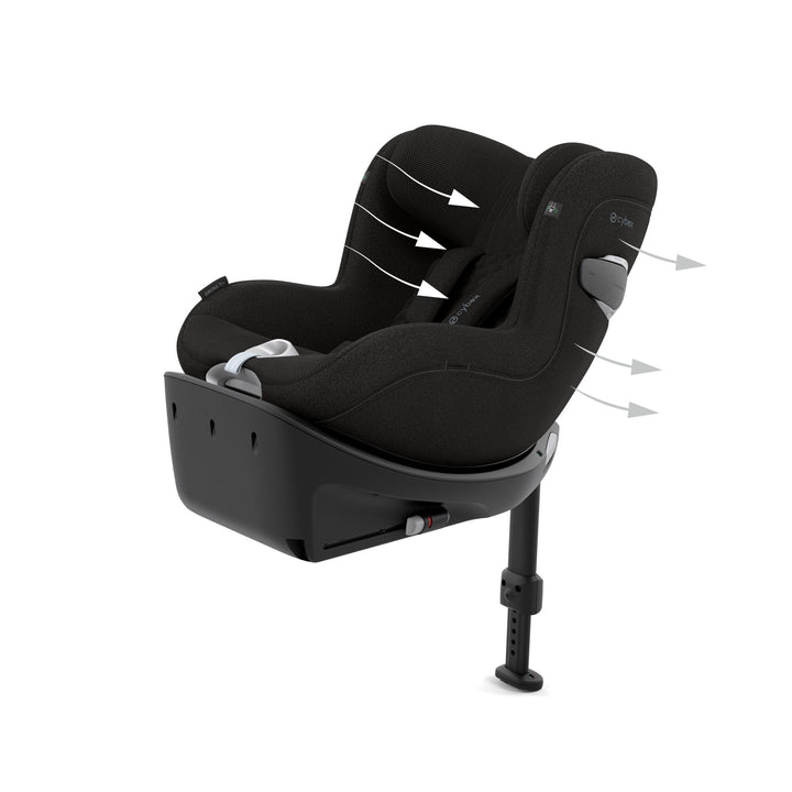 Cybex Sirona Ti i-Size 360° Car Seat with ISOFIX Base - Sepia Black