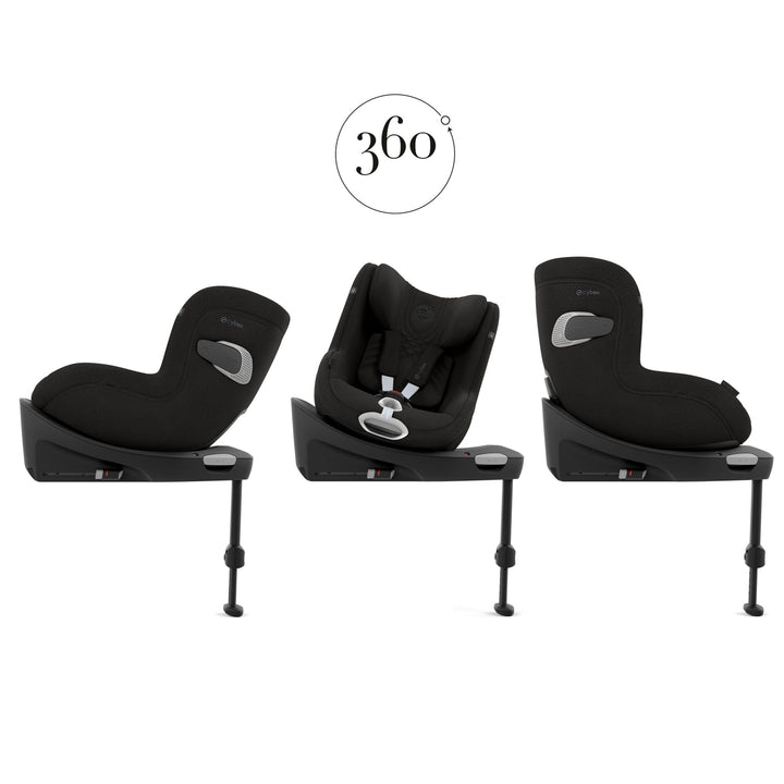 Cybex Sirona Ti i-Size 360° Car Seat with ISOFIX Base - Sepia Black