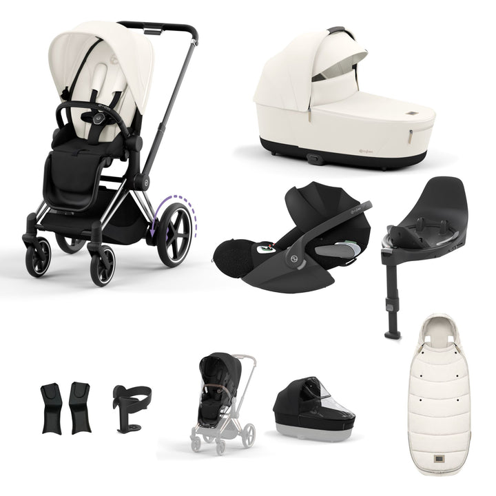 Cybex e-Priam Bundle - Off White