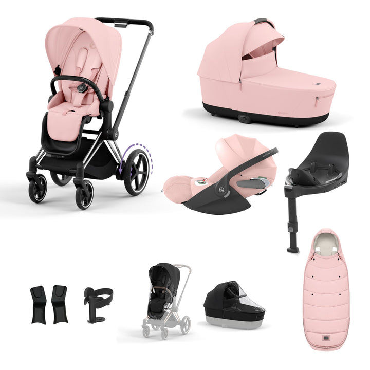 Cybex e-Priam Bundle - Peach Pink
