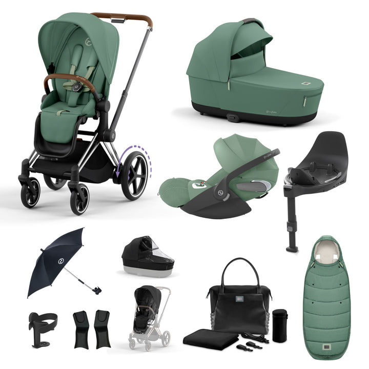 Cybex e-Priam Bundle - Leaf Green