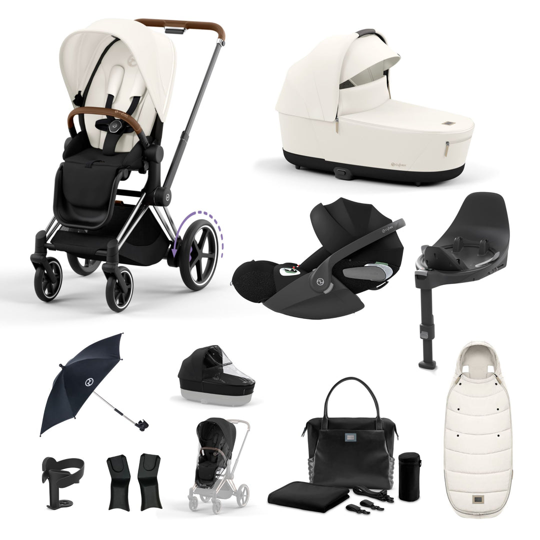 Cybex e-Priam Bundle - Off White
