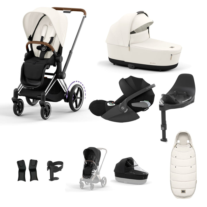 Cybex e-Priam Bundle - Off White