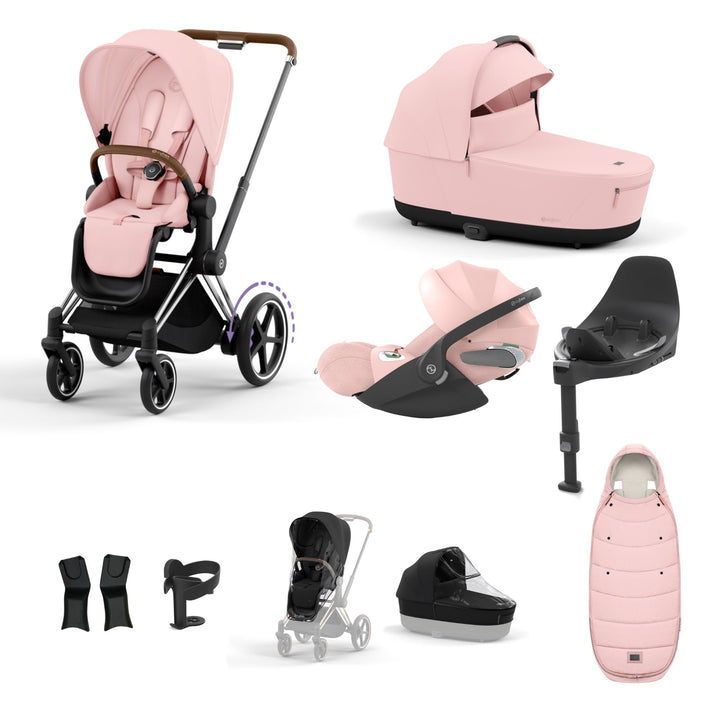 Cybex e-Priam Bundle - Peach Pink