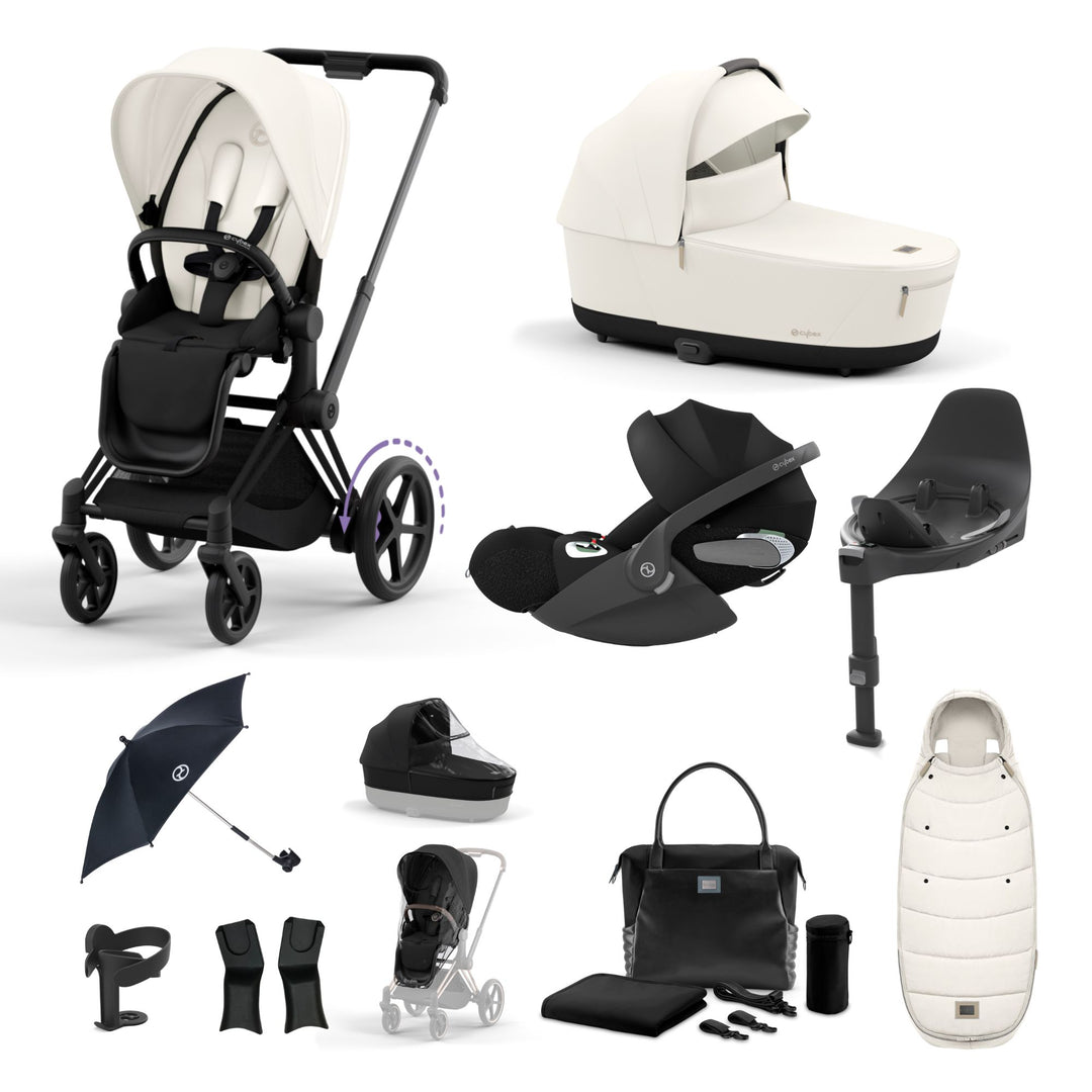 Cybex e-Priam Bundle - Off White