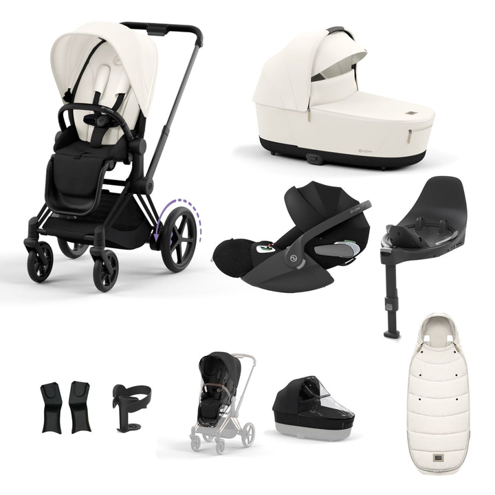 Cybex e-Priam Bundle - Off White