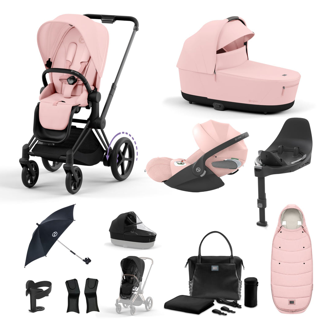 Cybex e-Priam Bundle - Peach Pink