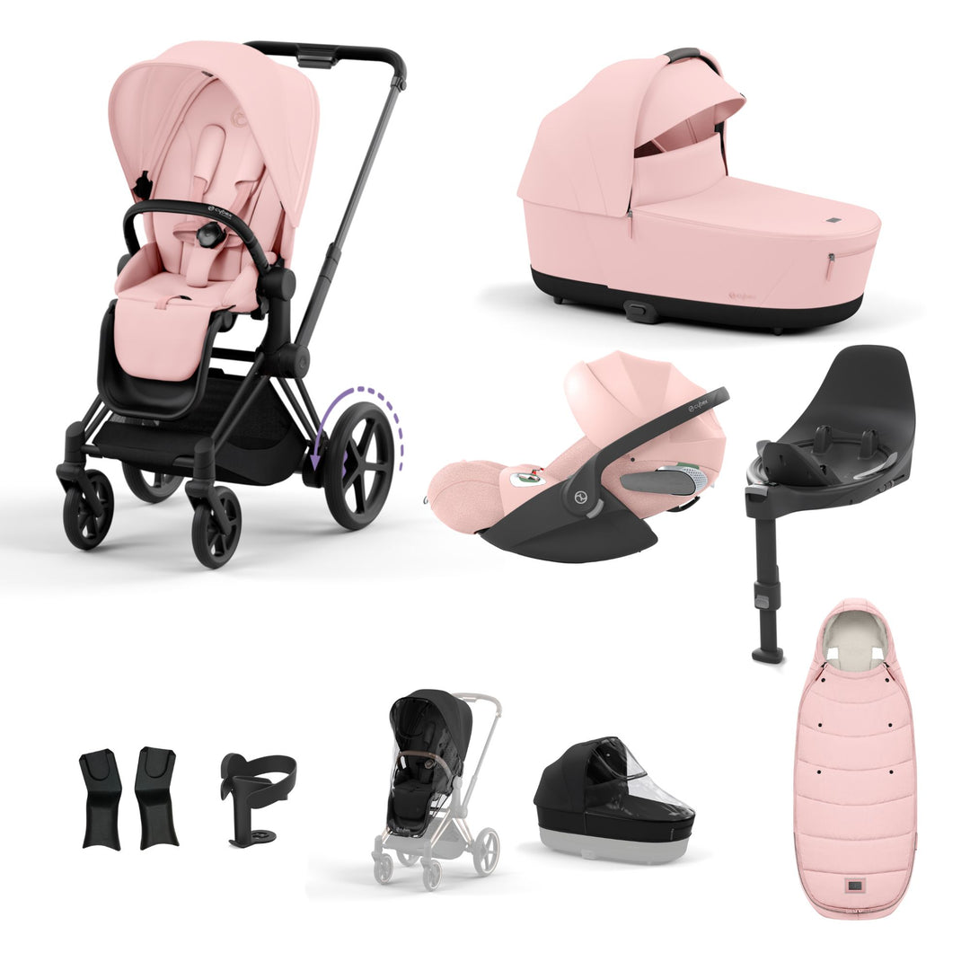 Cybex e-Priam Bundle - Peach Pink
