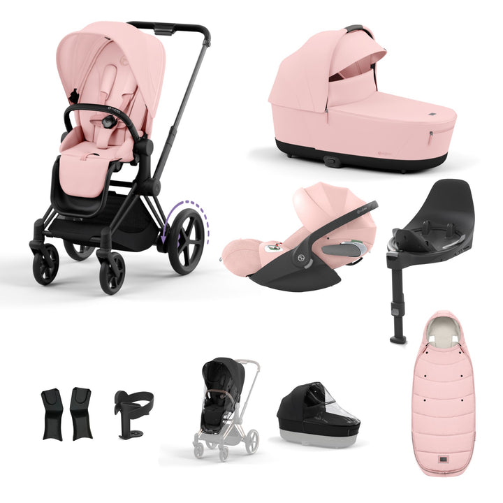 Cybex e-Priam Bundle - Peach Pink