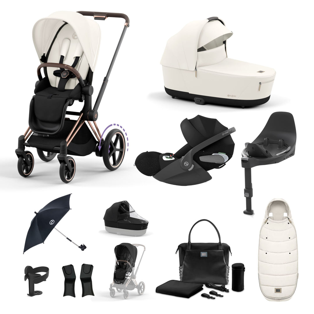 Cybex e-Priam Bundle - Off White