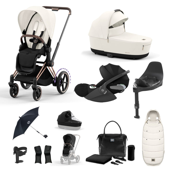 Cybex e-Priam Bundle - Off White