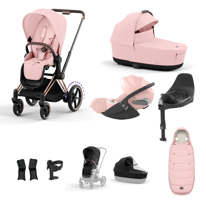 Cybex e-Priam Bundle - Peach Pink