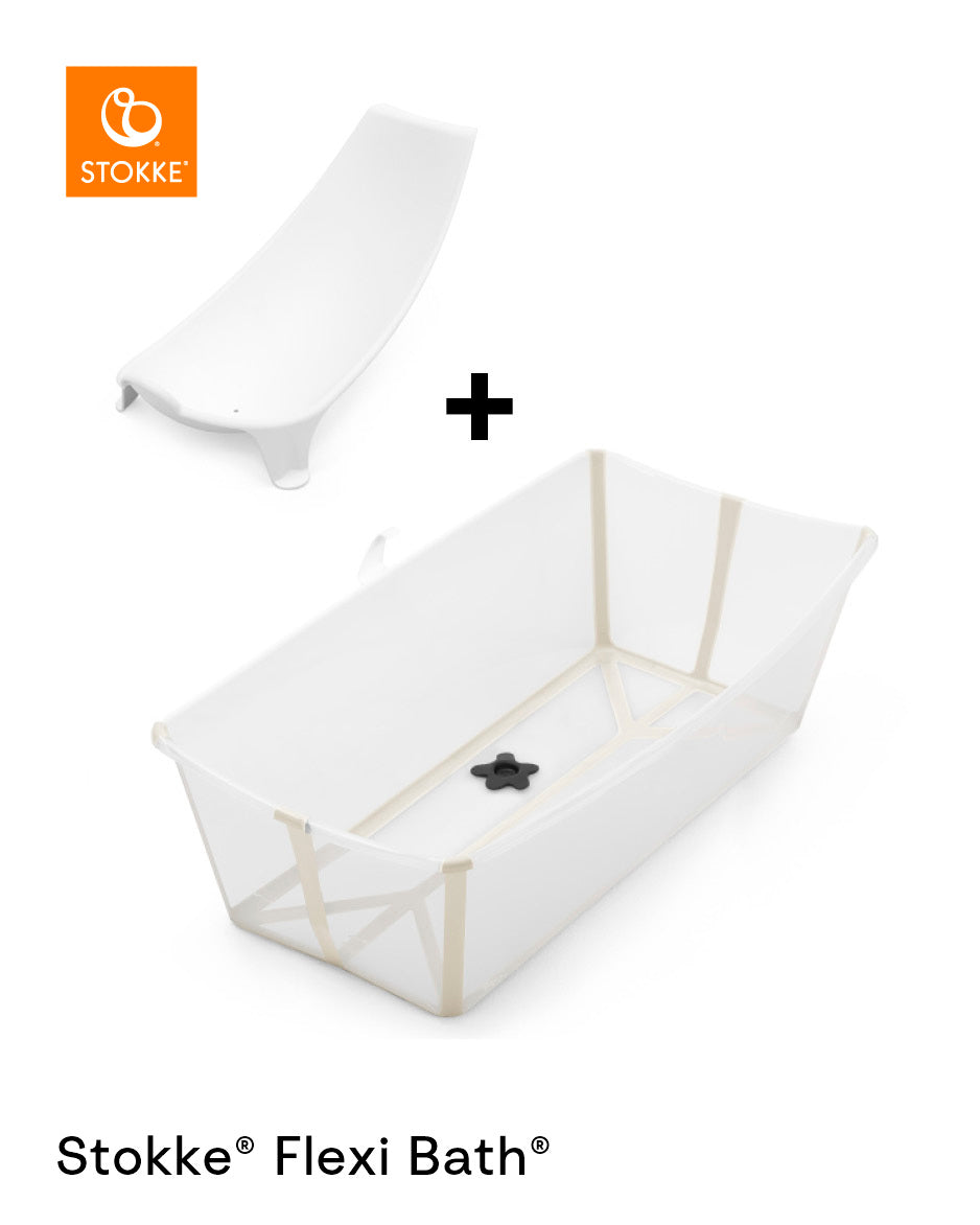 Stokke Flexi Bath X-Large & Free Newborn Support - Sandy Beige