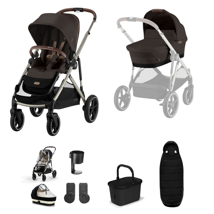 Cybex Gazelle S Essential Bundle - Chocolate Brown