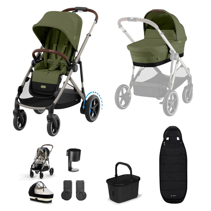 Cybex Gazelle S Essential Bundle - Moss Green
