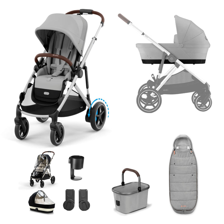 Cybex e-Gazelle S Essential Bundle - Stone Grey