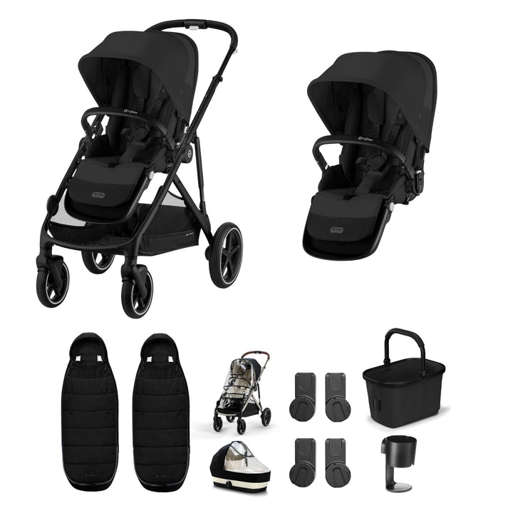 Cybex Gazelle S Twin (2 seats) Bundle - Moon Black